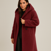 ZAAN Original | Elegante Lange Teddy Damesjas met Capuchon