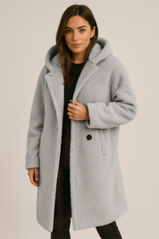 ZAAN Original | Elegante Lange Teddy Damesjas met Capuchon