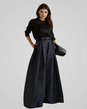Adele Parisienne | Luxe Maxi-Rok met Hoge Taille