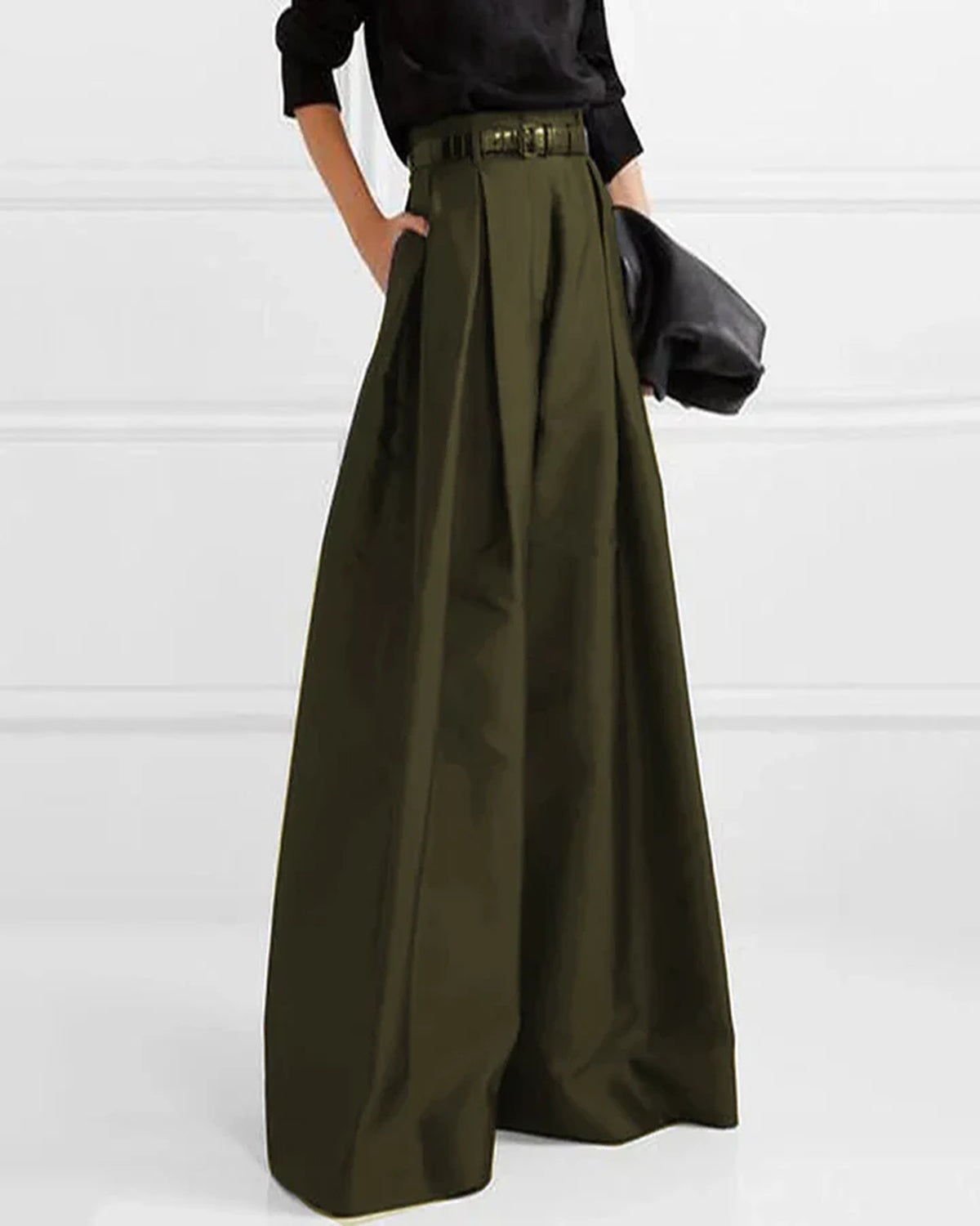 Adele Parisienne | Luxe Maxi-Rok met Hoge Taille