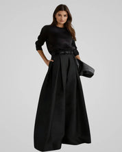 Adele Parisienne | Luxe Maxi-Rok met Hoge Taille