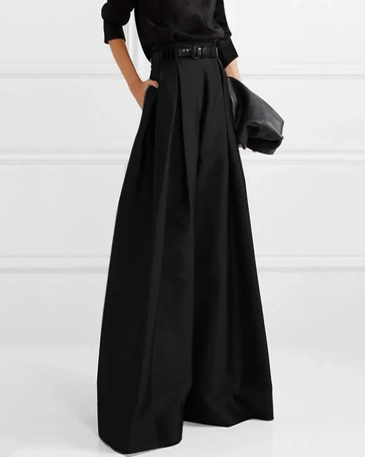 Adele Parisienne | Luxe Maxi-Rok met Hoge Taille