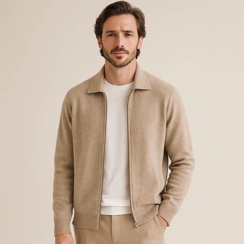 Adrian de Vries | Luxe Heren Vest met Rits