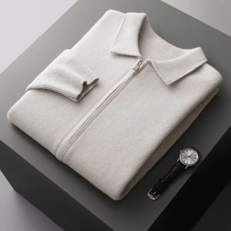 Adrian de Vries | Luxe Heren Vest met Rits