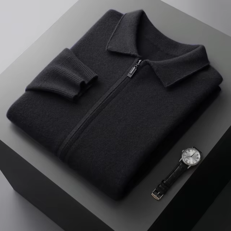 Adrian de Vries | Luxe Heren Vest met Rits