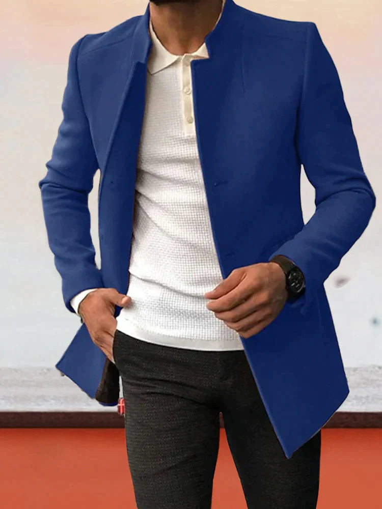 Adriano Cortese | Tweed Blazer met Opstaande Kraag
