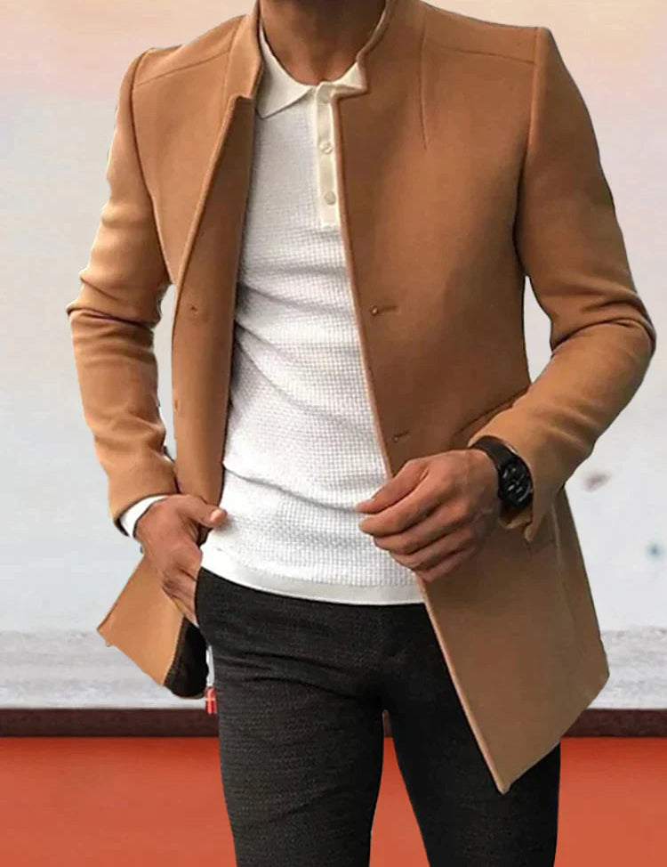 Adriano_Cortese_Tweed_Blazer_met_Opstaande_Kraag_Bruin.jpg