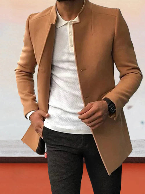 Adriano Cortese | Tweed Blazer met Opstaande Kraag