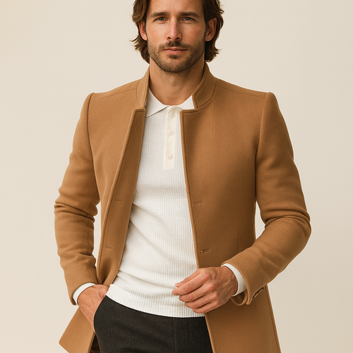 Adriano Cortese | Tweed Blazer met Opstaande Kraag