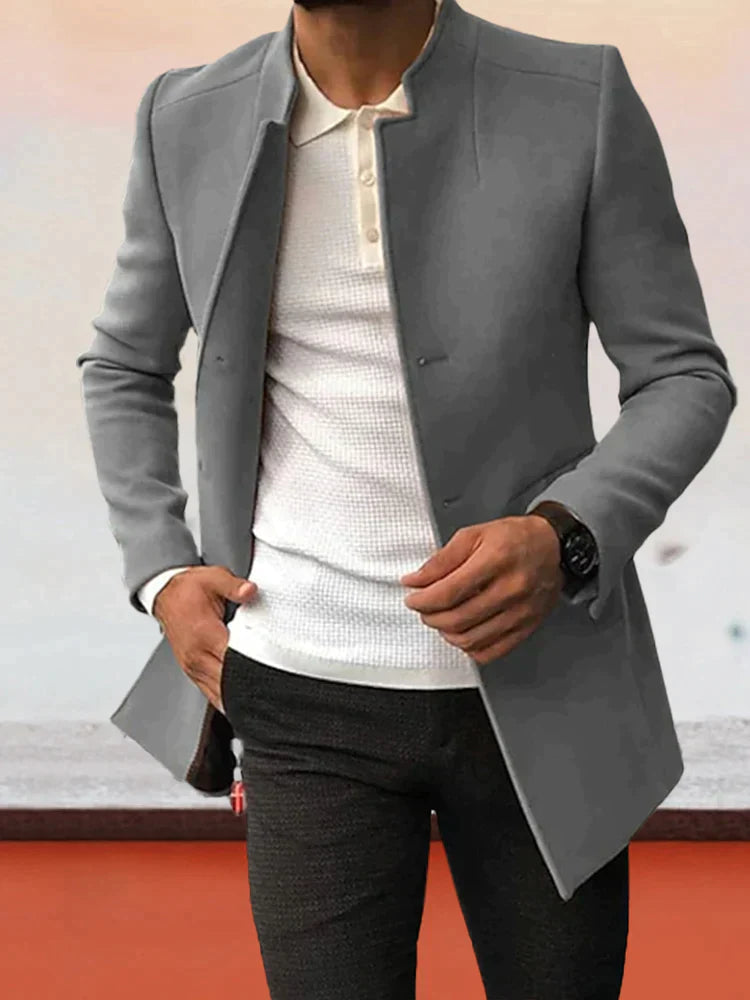 Adriano Cortese | Tweed Blazer met Opstaande Kraag