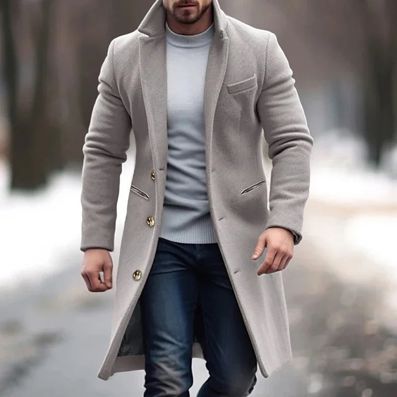 Adrien Beaumont | Luxe Heren Trenchcoat met Tijdloze Elegantie