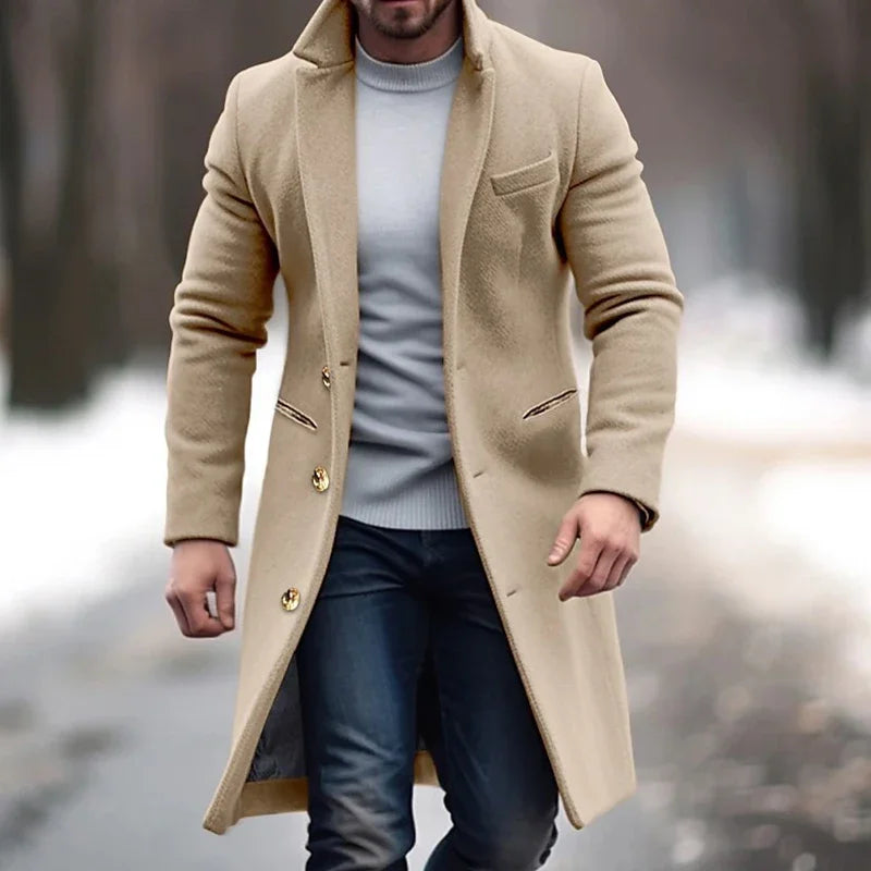 Adrien Beaumont | Luxe Heren Trenchcoat met Tijdloze Elegantie