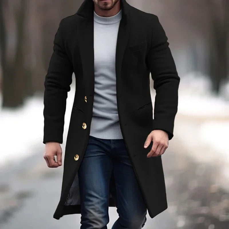 Adrien Beaumont | Luxe Heren Trenchcoat met Tijdloze Elegantie