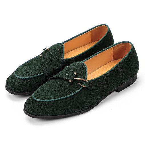 Alessandro Cortese | Luxe Suède Loafers met Metalen Accent