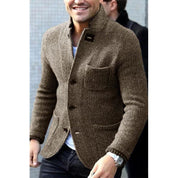 Alessandro Verdetti | Luxe Heren Strickblazer in Nachtblauw