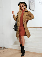 Astrid Olson | Verlengde Damesjas met Reverskraag in Camel