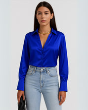 Aurelia Valente | Satijnen Blouse met Tijdloze Klasse