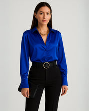 Aurelia Valente | Satijnen Blouse met Tijdloze Klasse