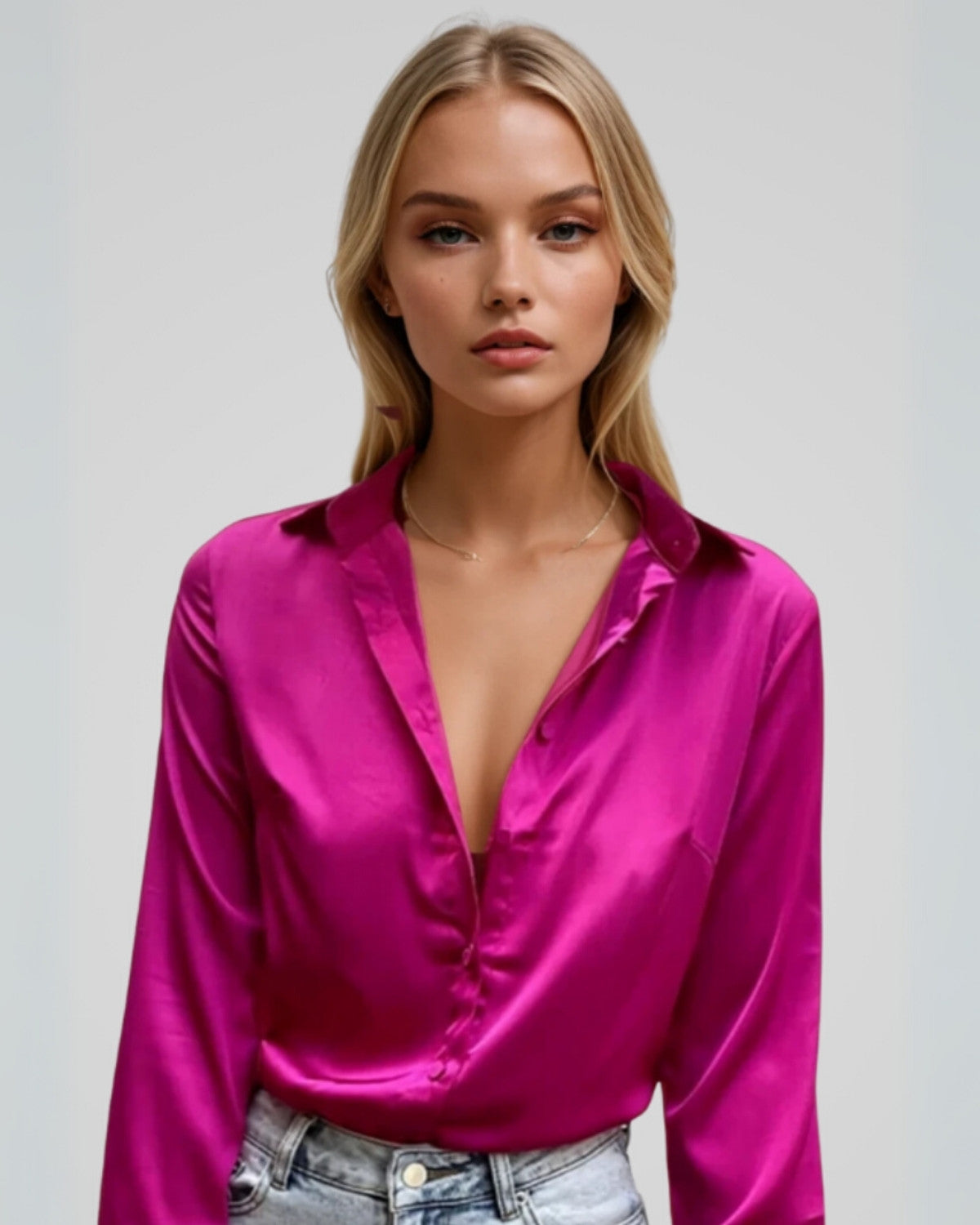 Aurelia Valente | Satijnen Blouse met Tijdloze Klasse