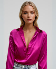 Aurelia Valente | Satijnen Blouse met Tijdloze Klasse