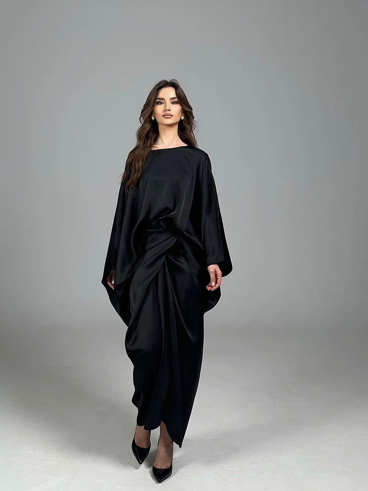 Aveline Moreau | Luxe Satijnen Drapejurk