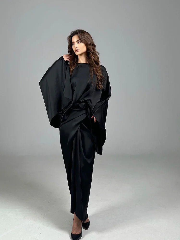 Aveline Moreau | Luxe Satijnen Drapejurk