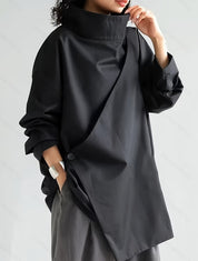 Belinda Yoriz | Zwarte Losvallende Blouse van Polyester