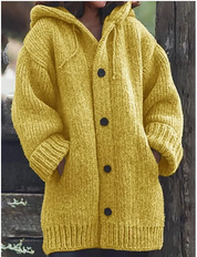 Camille Laurent | Gebreide Hoodie-Cardigan met Knopen