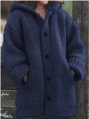 Camille Laurent | Gebreide Hoodie-Cardigan met Knopen