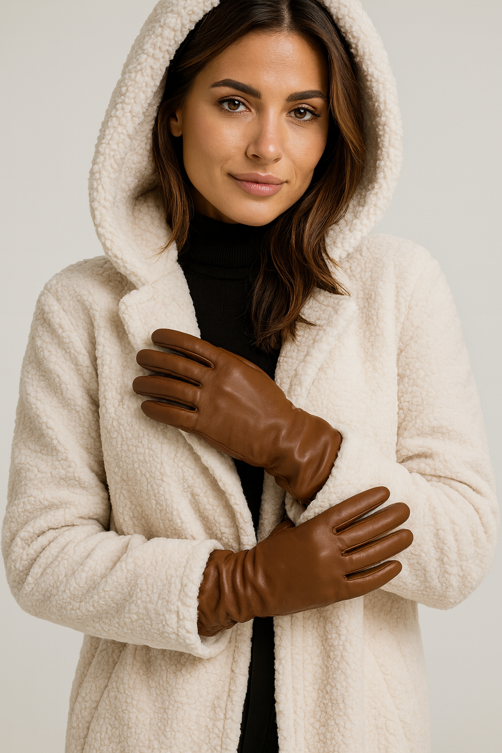 ZAAN Original | Elegante Lange Teddy Damesjas met Capuchon