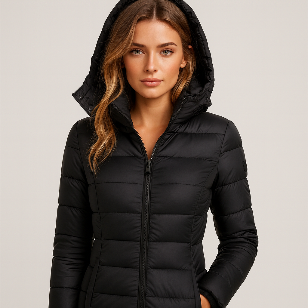 Noelle Dubois | Luxe Lange Winterjas met Capuchon