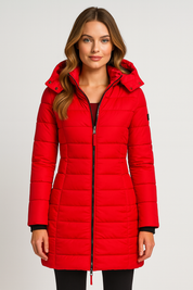 Noelle Dubois | Luxe Lange Winterjas met Capuchon