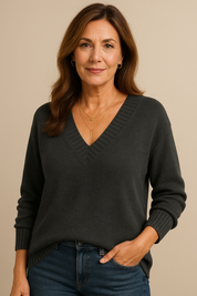 ZAAN Original | Luxe Kasjmier Dames Pullover met V-hals