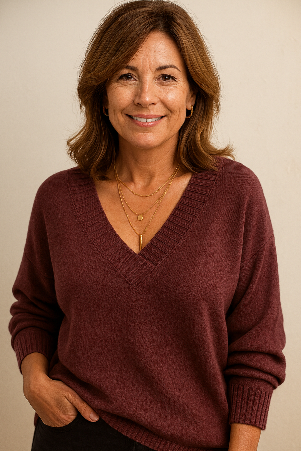 ZAAN Original | Luxe Kasjmier Dames Pullover met V-hals