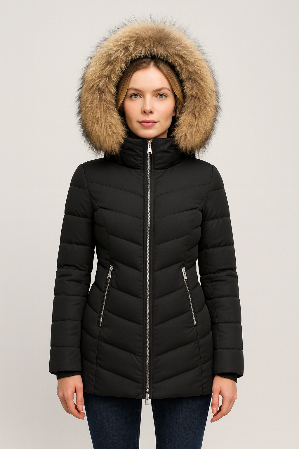 Daniëlla Morée | Luxe Donsjack met Bontkraag