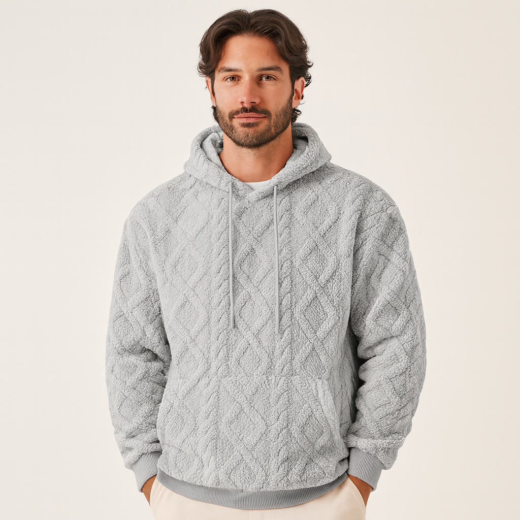 Ethan Frost | Heren Gebreide Fleece Hoodie