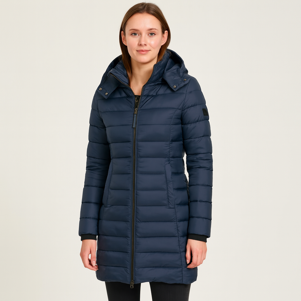 Noelle Dubois | Luxe Lange Winterjas met Capuchon