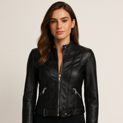 Clara Noire | Luxe Leren Damesjas met Getailleerde Pasvorm