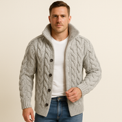 Enzo Martelli | Warme gebreide cardigan met kabelpatroon