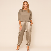 Chiara Bellini | Luxe Satijnen Tweedelige Set voor Dames