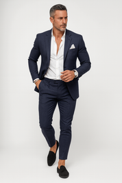 Matteo Firenze | Tweedelig Slim Fit Linnen Pak voor Heren