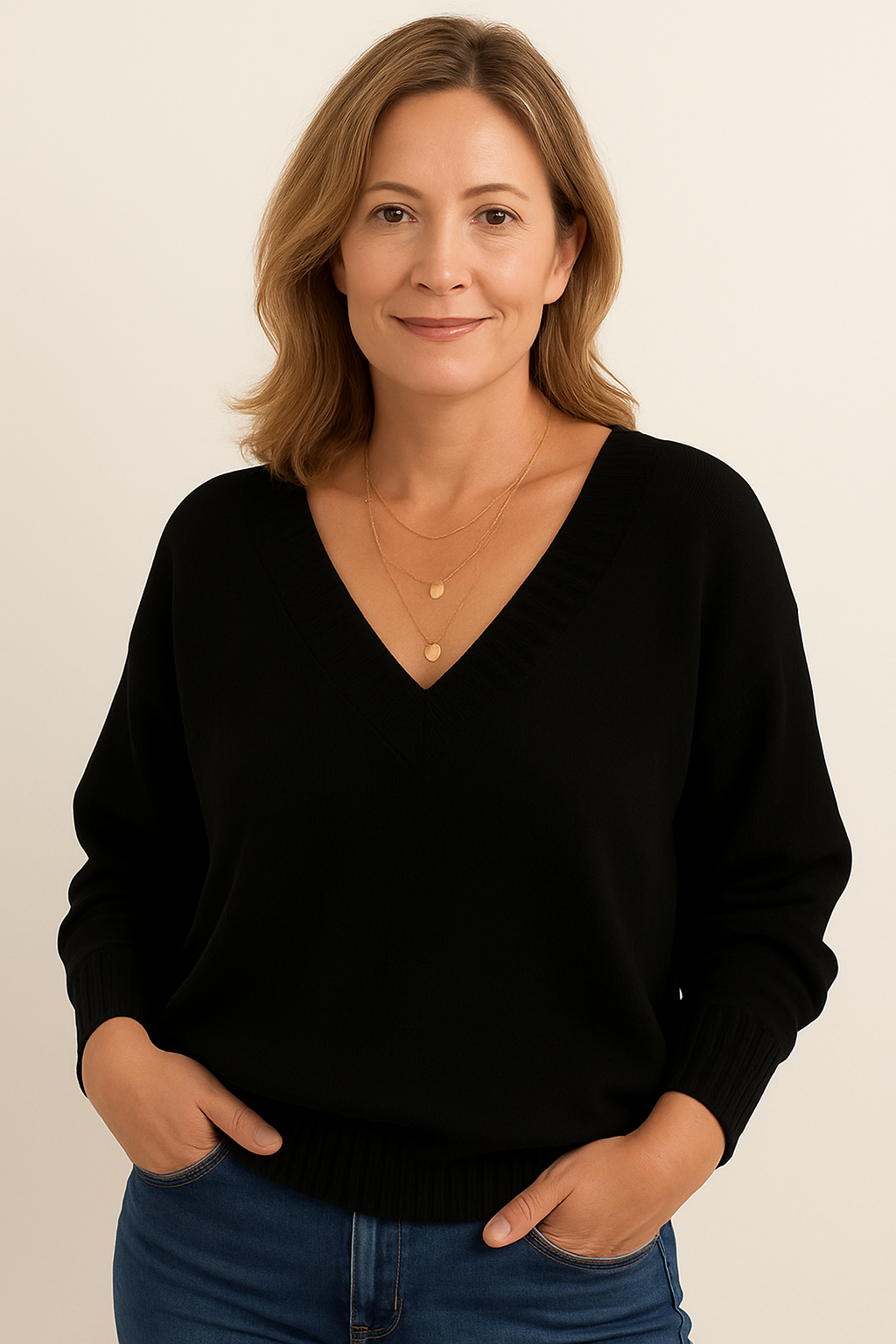 ZAAN Original | Luxe Kasjmier Dames Pullover met V-hals