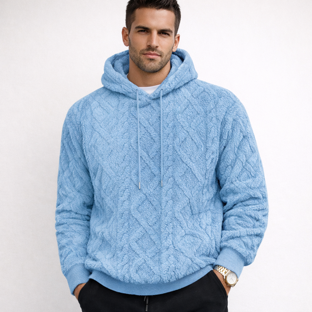 Ethan Frost | Heren Gebreide Fleece Hoodie
