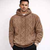 Ethan Frost | Heren Gebreide Fleece Hoodie