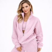 Noémie Élégance | Luxe Tweedelige Lounge Set met Halve Rits