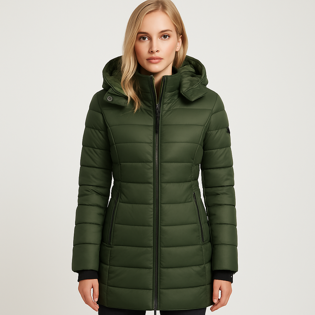 Noelle Dubois | Luxe Lange Winterjas met Capuchon