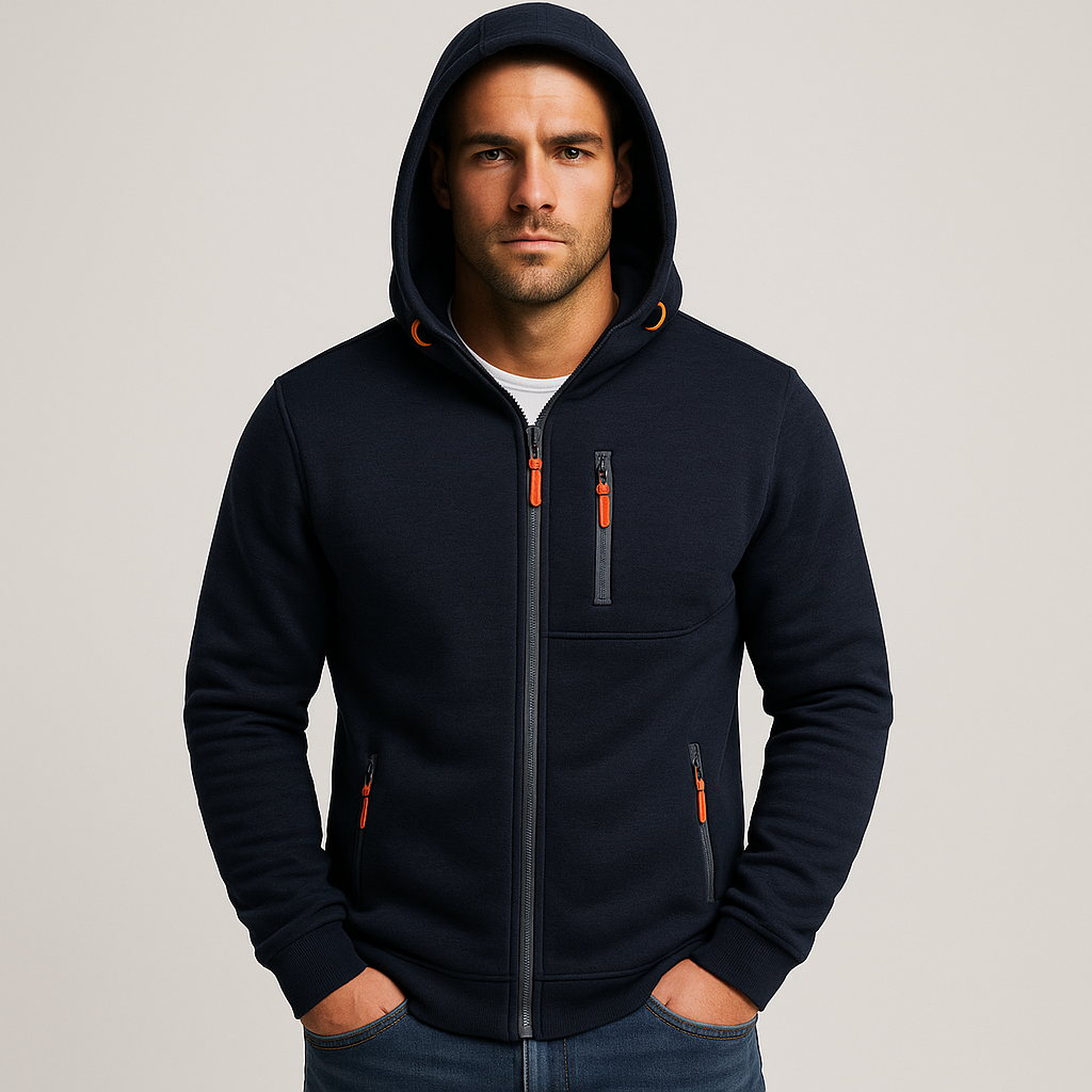 G-TEC | Wollen Heren Hoodie Vest Met Rits