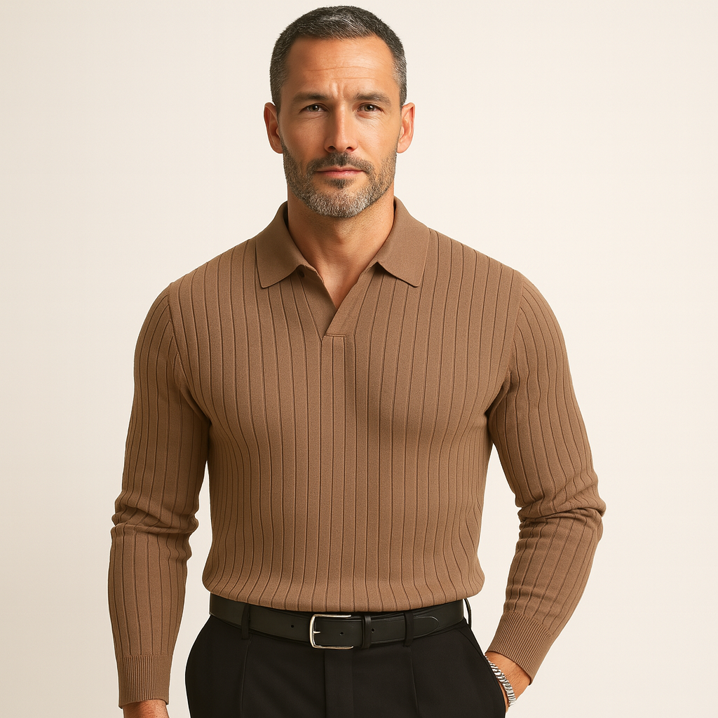 Matteo DeLuca | Luxe Heren Slim Fit Overhemd van Polyesterblend