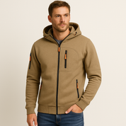 Matteo Dubois | Luxe Herenjas met Capuchon en Rits