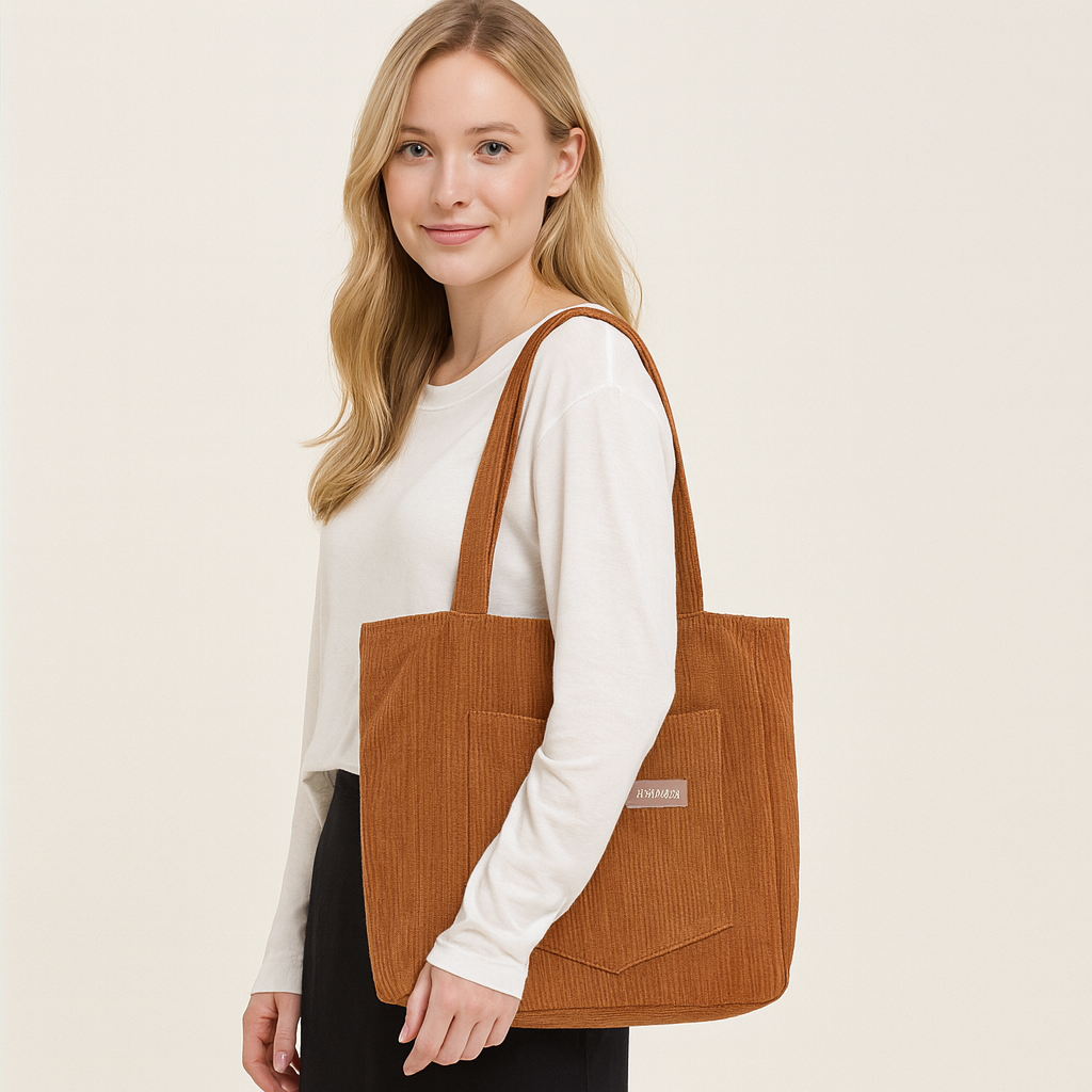 Aurora Leclerc | Luxe Corduroy Schoudertas voor Dames